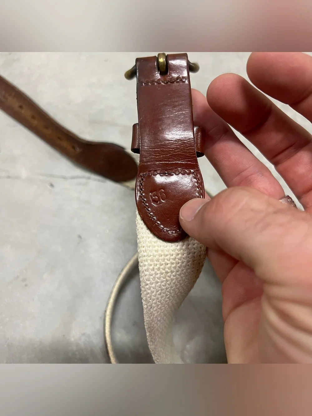 Leather Man Limited Men's Handmade Blue Canvas Golfer Leather Belt Size 36